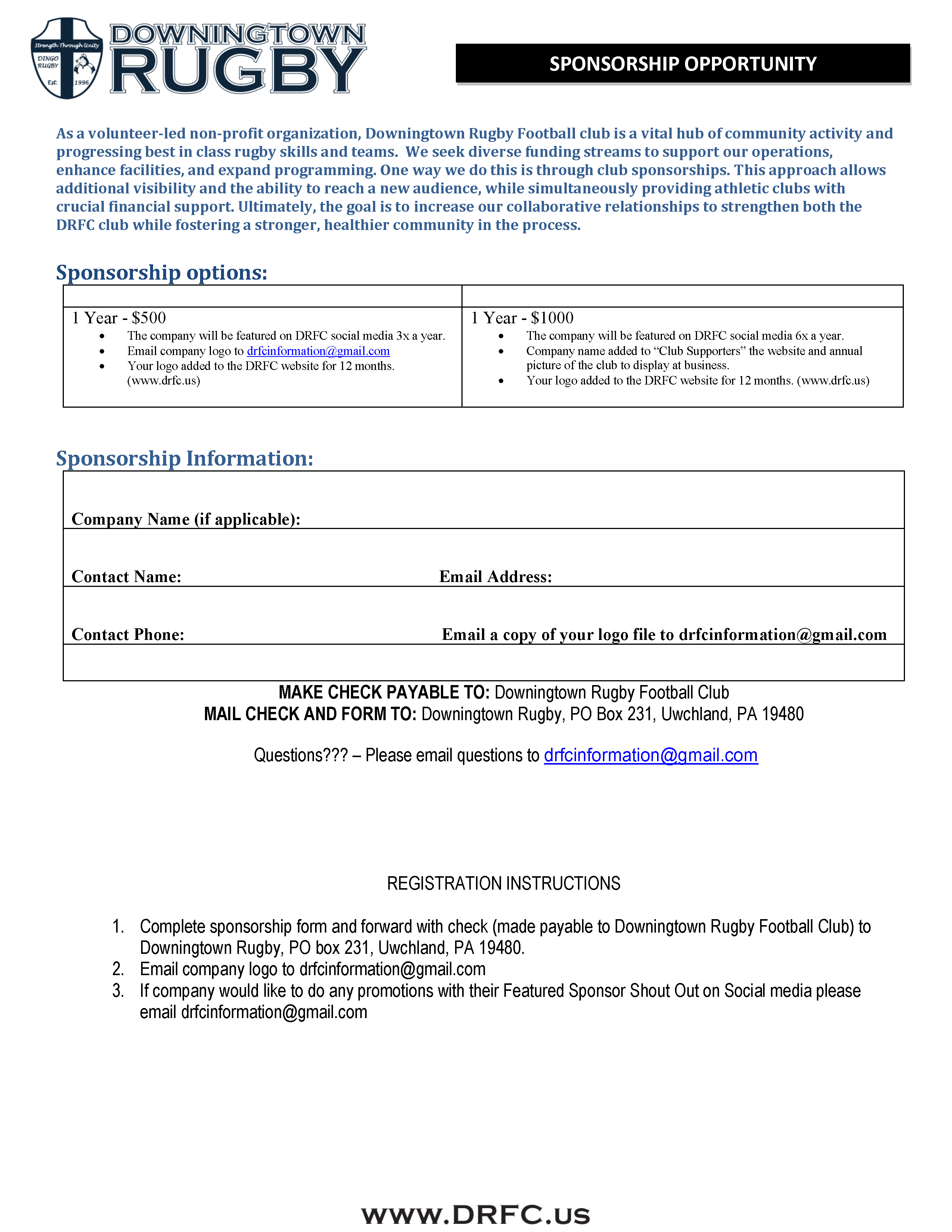 V2-2025 Sponsorship Opportunity form